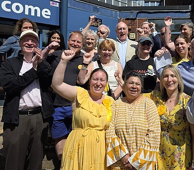 Welwyn Hatfield Lib Dems celebrate in May 2025